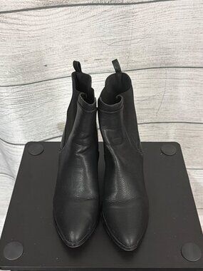 Matt & Nat Vegan Black Ankle Boots With Block Heel Size 38